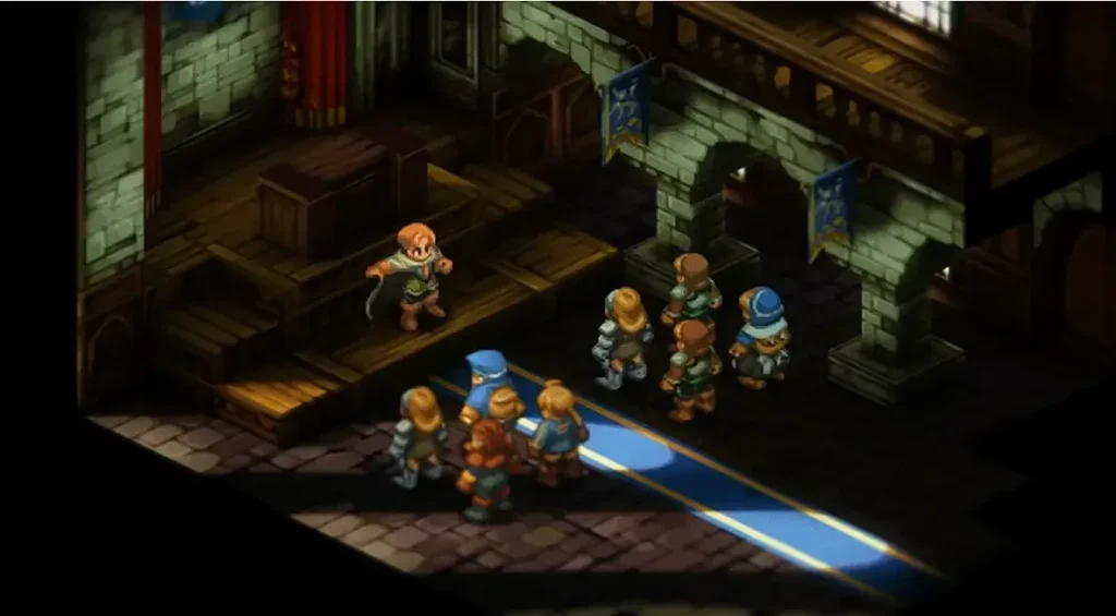 Final Fantasy Tactics turn-based battle with grid system