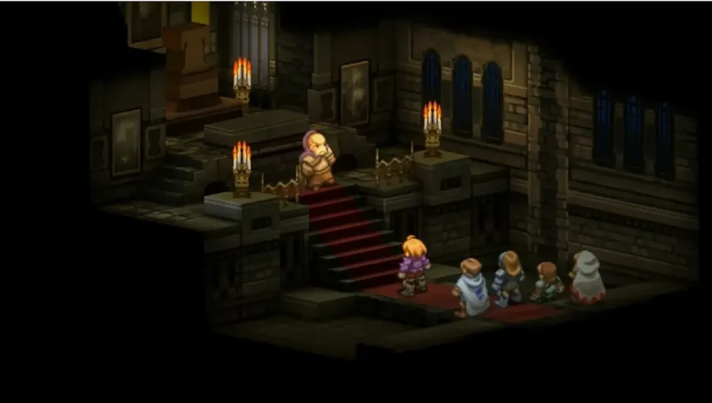 Final Fantasy Tactics turn-based battle with grid system