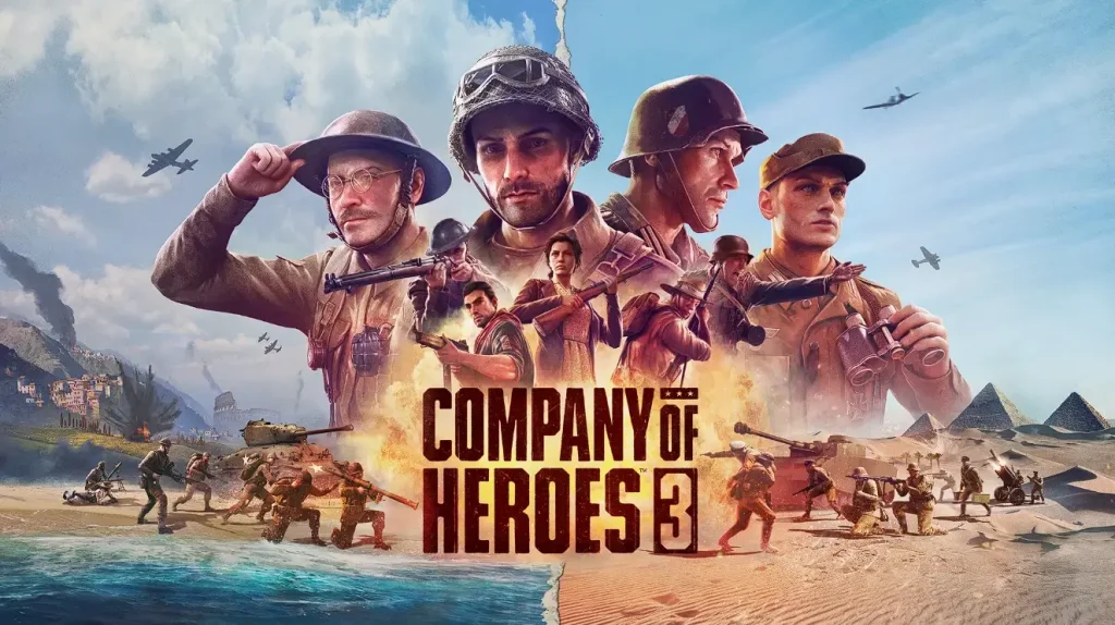 Company of Heroes 3 World War 2 battlefield with infantry and tanks