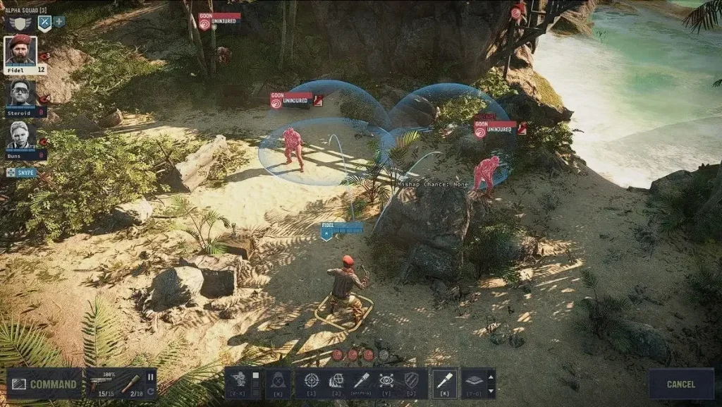 Tactical turn-based firefight with destructible cover