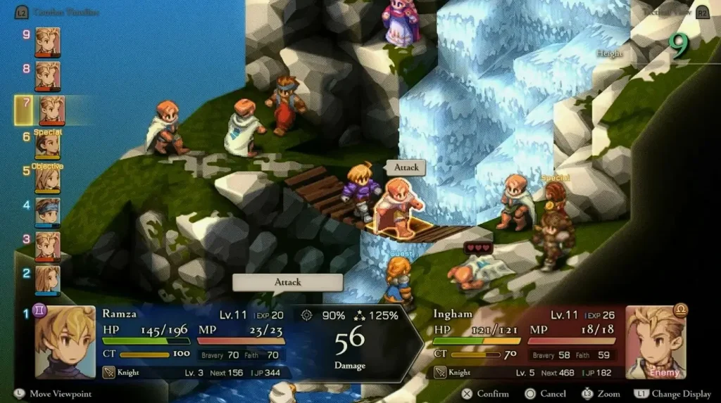 Character job system interface in Ivalice Chronicles